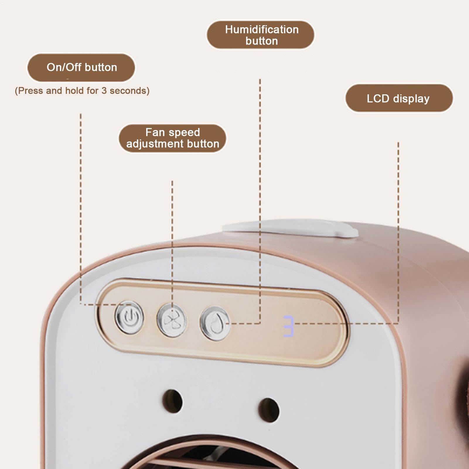 Generico Ventilatore Da Scrivania Senza Pale Nebulizzatore Ricaricabile | Ventilatore rinfrescante personale portatile Per Casa Camera Da Ufficio Dormitorio Viaggi Campeggio