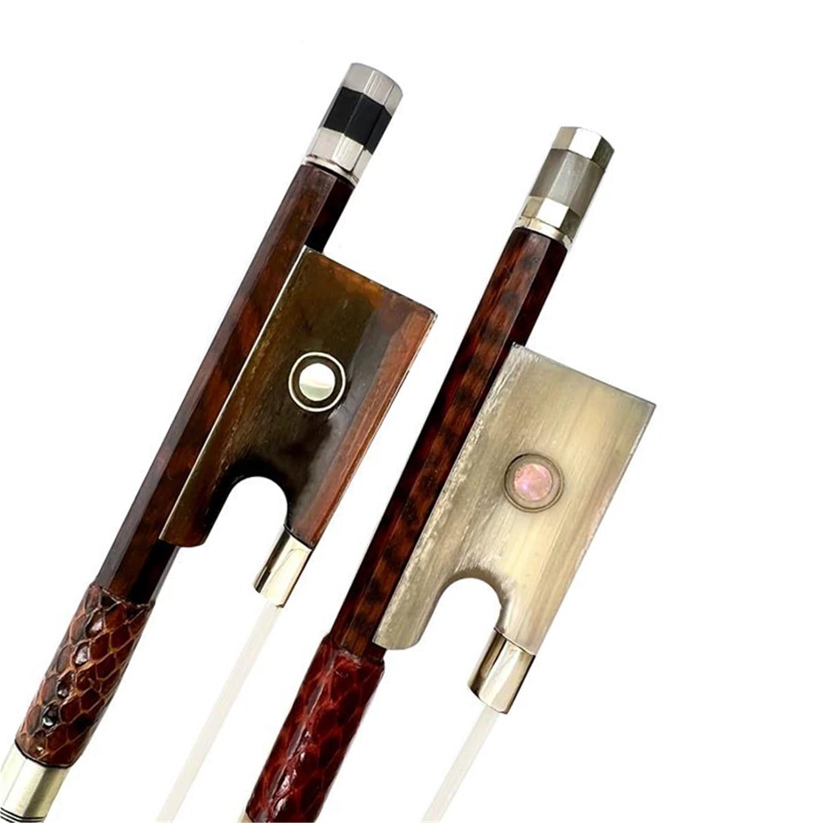 Arco di violino 1 Pz Arco Per Violino Professionale 4/4 Accessori Strumenti Musicali In Crine Di Cavallo Montati Argento(White horn)