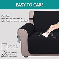 Vista 5 de U-NICE HOME Funda para sofá de 3 plazas, reversible, con correas elásticas, resistente al agua, para proteger muebles contra mascotas o perros