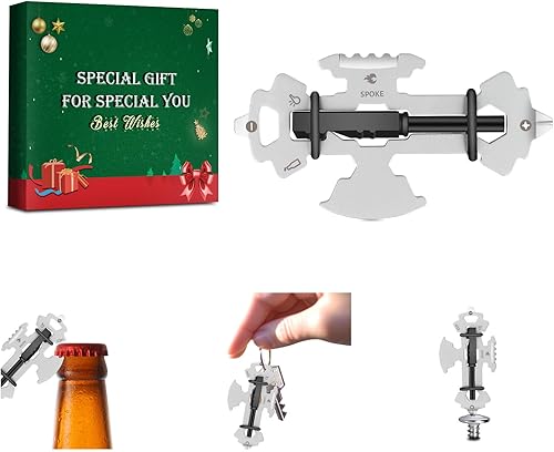 12 in 1 Keychain Multi-tool, Gifts for Men Boyfriend Dad, Father's Day Birthday Gifts, Mini EDC gadgets Tool Gear Bottle Opener for Camping Survival