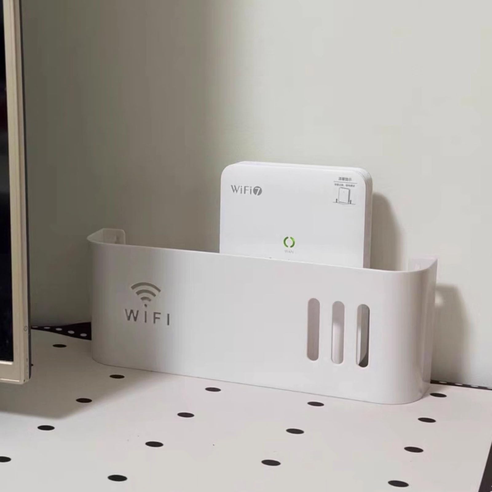 Support mural Sto Box FreestandiRouter pour modem nizer à domicile et bureau avec armoire de routeur sans fil Cabment (blanc)