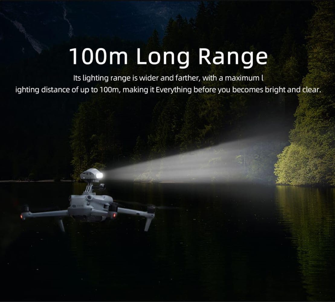 GetZget® Sunnylife Multipurpose Led Search Light Compatible with DJI Avata 1/2, Mini 3/4 pro, Mavic 3, Air 2s, Air 3, Cycle, 10m Long Coverage 4 Different Operating Mode Led Accessories 2