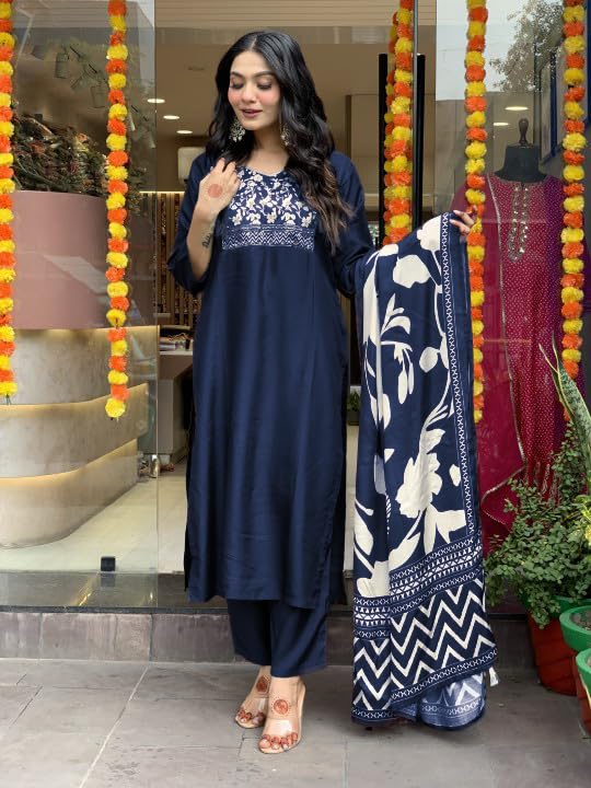 Image of SHIENZY Cotton Blend Kurta Set for Women