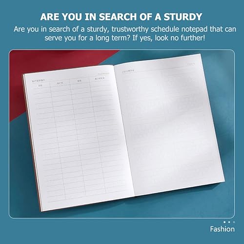 Miniatura 5 de NUOBESTY 1 bolsillo semanal de eficiencia de papelería, un horario para citas, diario de tiempo, encuadernación diaria, bloc de notas, eficiente,