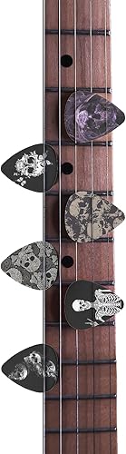 Miniatura 2 de KEIAHUAN Cool Skull - Púas de guitarra  Plectros triángulos clásicos para bajos, guitarras acústicas y eléctricas  Púas pesadas para guitarristas