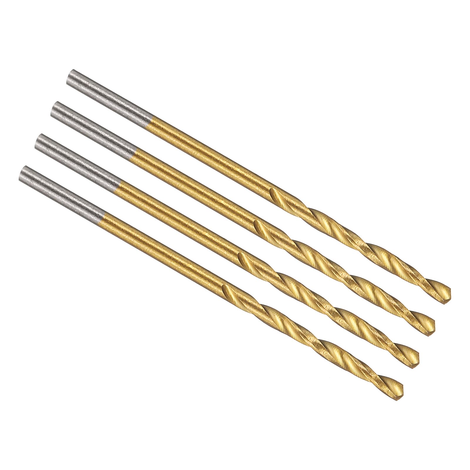 PATIKIL 1mm Drill Bit, M42 8% Cobalt High-Speed Steel Jobber Straight Shank 135ยฐ Titanium Nitride (TiN) Coated for Hard Metal Stainless Steel - 4 Pack