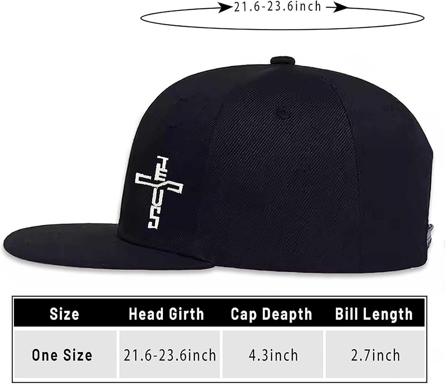 Skull Hats for Men Embroidered Baseball Cap for Women Black Flat Bill Snapback Hat Skeleton Dad Trucker Hats - Image 2