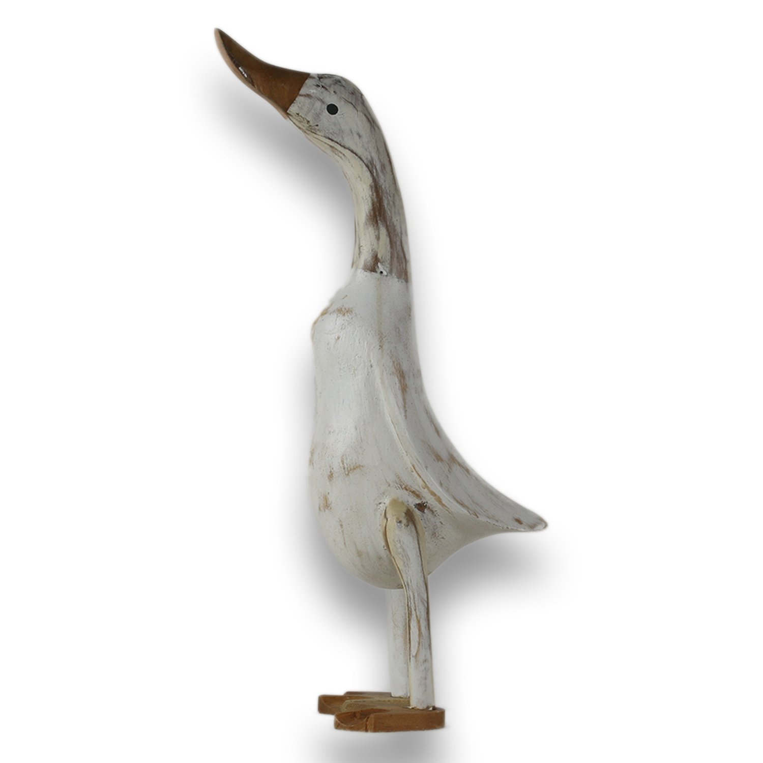 ART-CRAFT Holz Ente Lauf Ente Gartendeko Figur aus Bambus Wu
