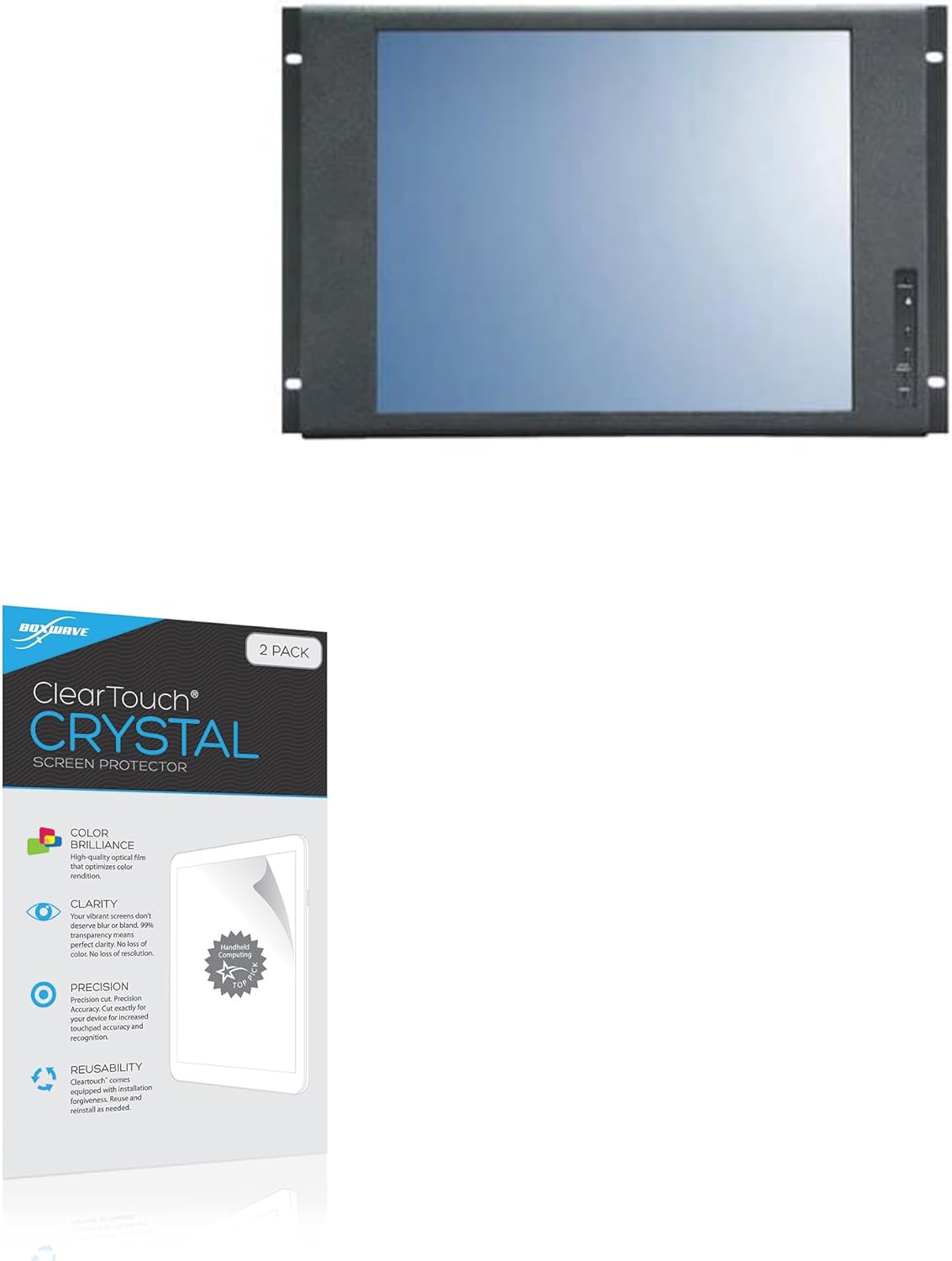 BoxWave Screen Protector Compatible With BSI Computer PMM4407 - ClearTouch Crystal (2-Pack), HD Film Skin - Shields From Scratches