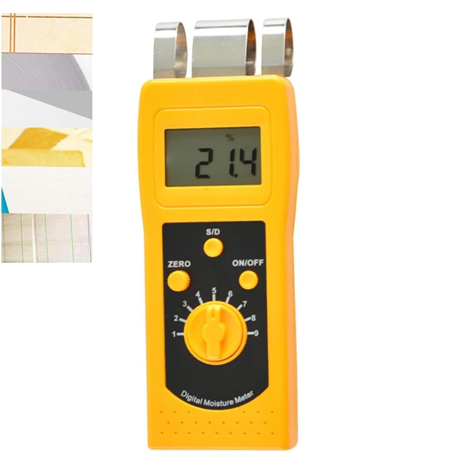 LHQYA Cardboard Humidity Tester, High Accuracy Paper Moisture Meter with Color LCD, Auto Calibration, Fast Test, for Packaging Factory