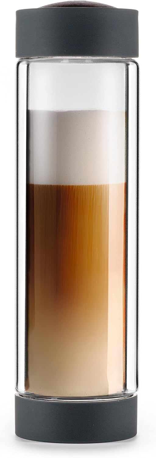 VitaJuwel ViA HEAT FITNESS | Insulating Crystal Infusion Bottle with Red Jasper, Magnesite & Clear Quartz - Willpower, Strength & Momentum