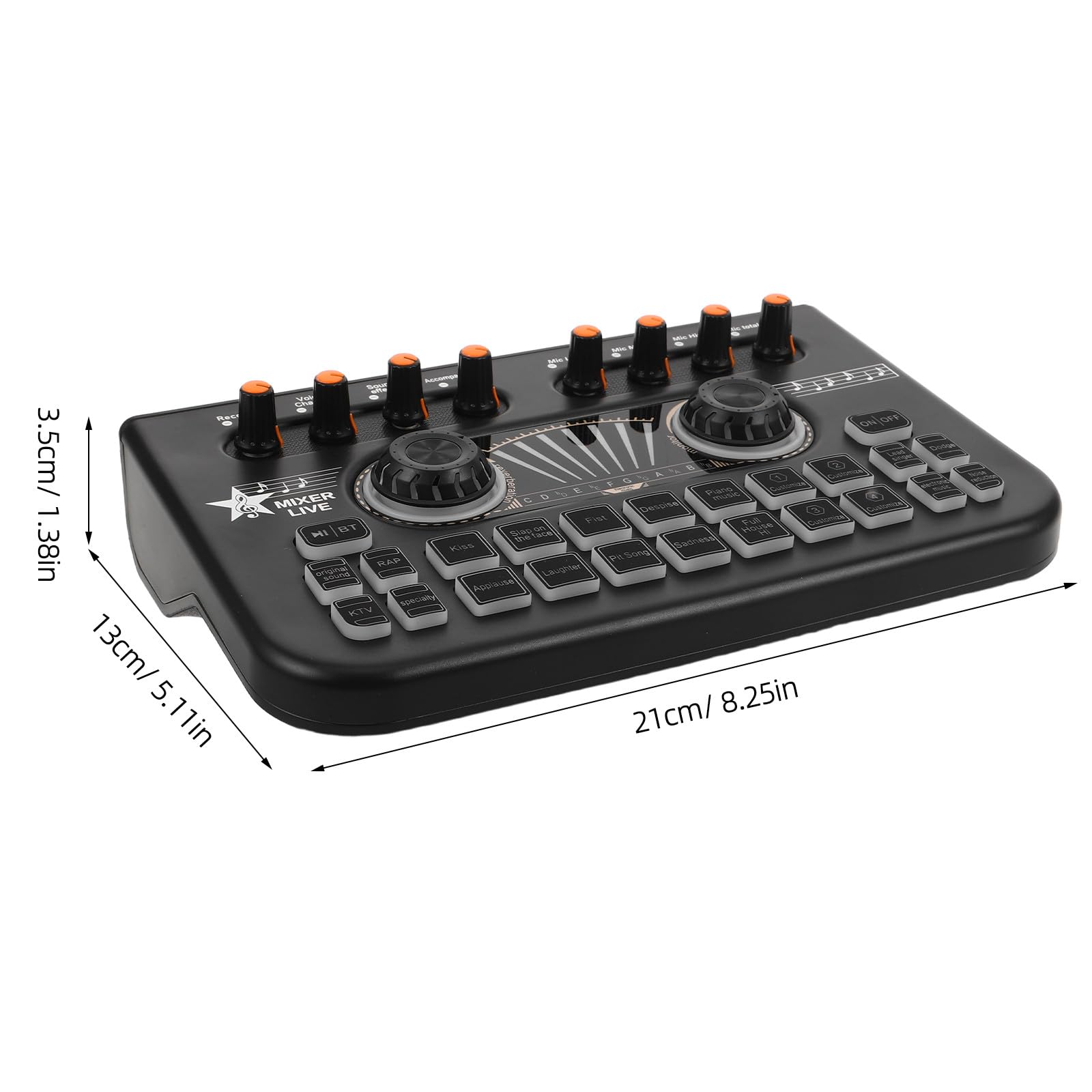 HEMOTON 1 zestaw X3 mikser audio do gier: karta dźwiękowa z wejściem mikrofonowym 3,5 mm, zmieniacz głosu, interfejs kontrolera DIY Studio do zestawu słuchawkowego, komputera, podcastu, telefonu,