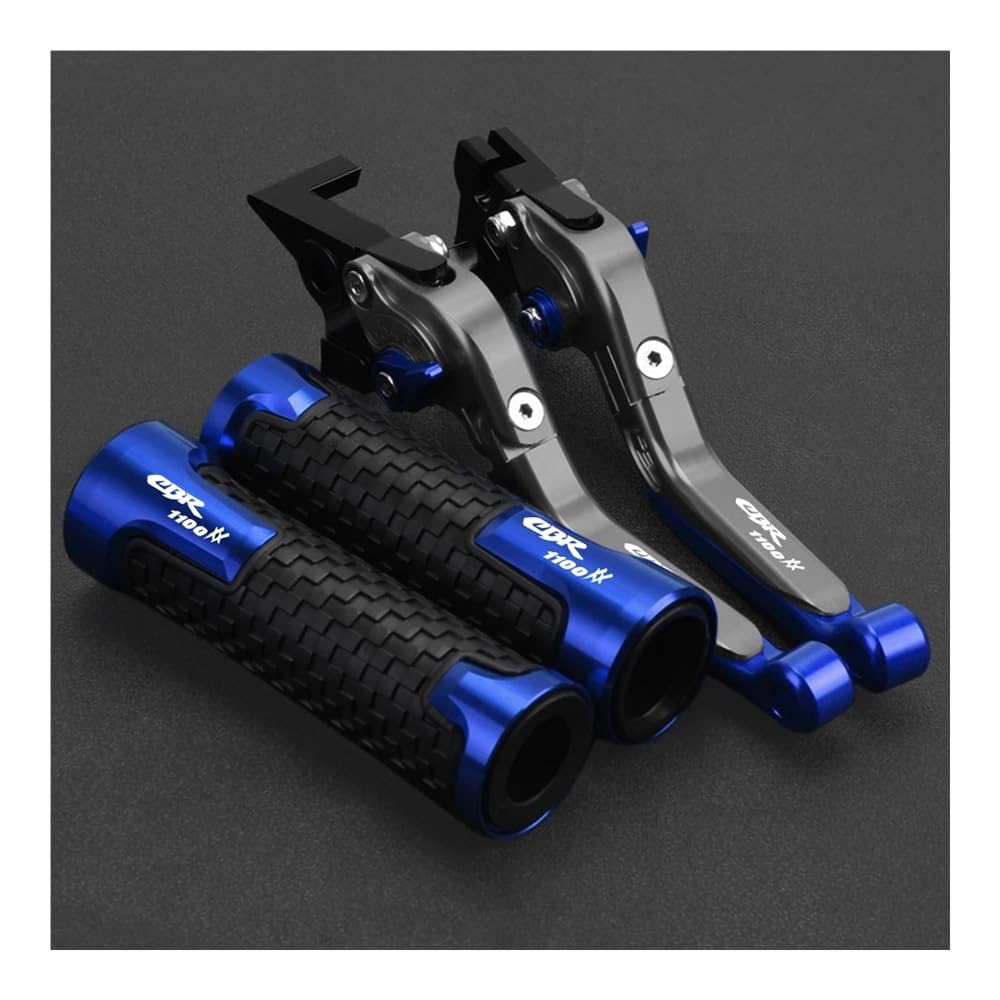 Motorcycle Brake Clutch Levers For Ho&n&da CBR1100XX CBR 1100 XX BLACKBIRD 1997 1998 1999 2000-2007 Motorcycle Adjustable Brake Clutch Lever Handlebar Grips Ends(BLACK)