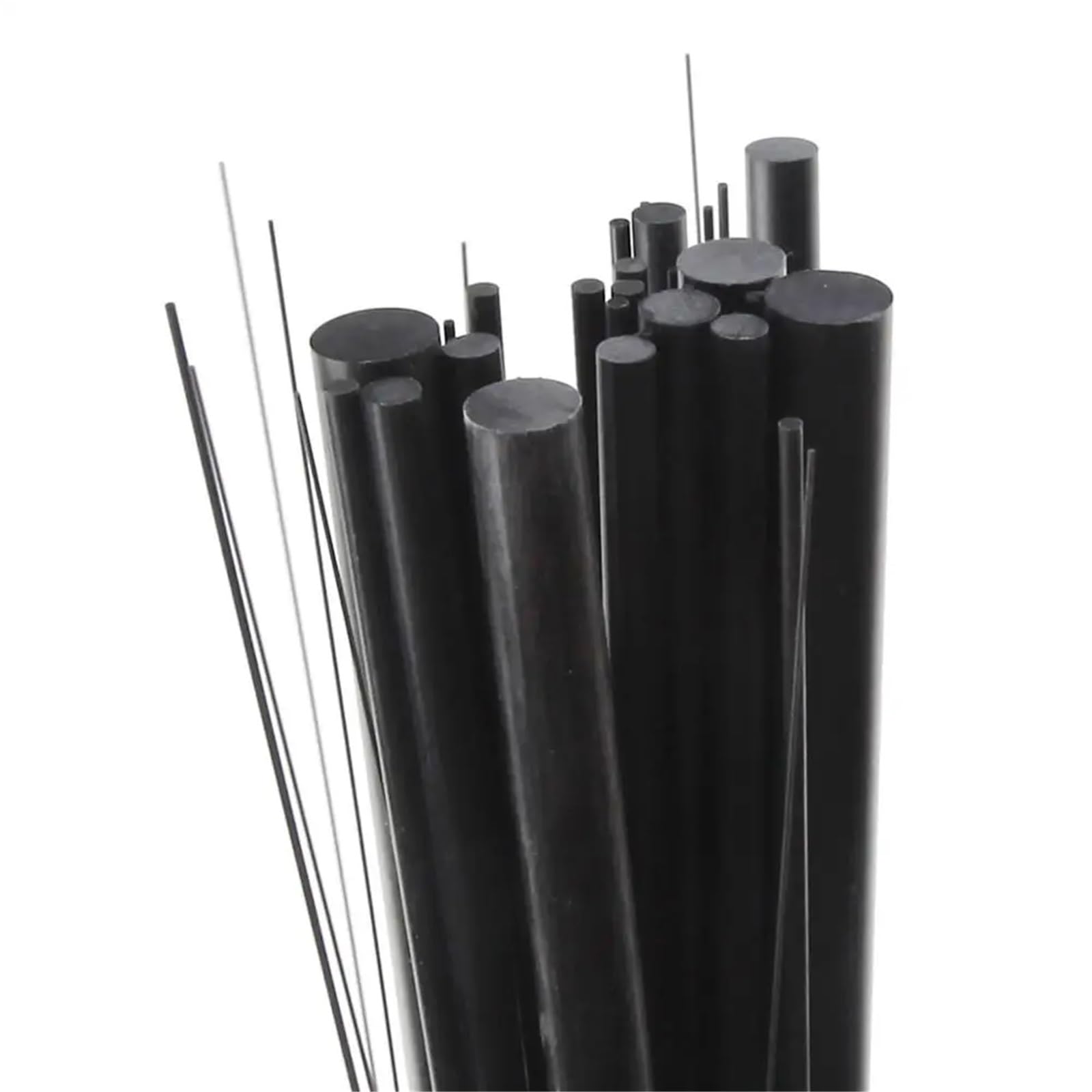 Lot de 5 ou 10 tiges Rondes Solides en Carbone universelles, diamètre: 1mm, 2mm, 3mm, 4mm, 5mm, 6mm, 7mm, 8mm, 11mm, 12mm, Longueur: 500mm, compatibles avec Les Accessoires de Jouets.(4.5mm x 10pcs)