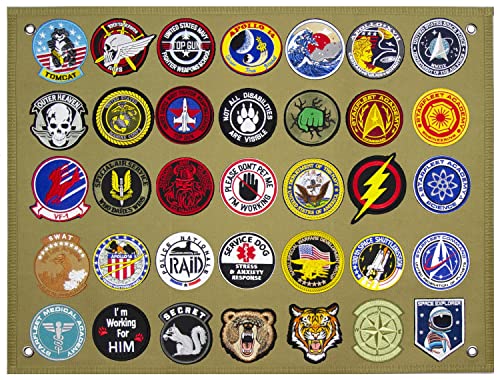 Expositor de parches tácticos de pared para decoración de habitaciones de airsoft 3