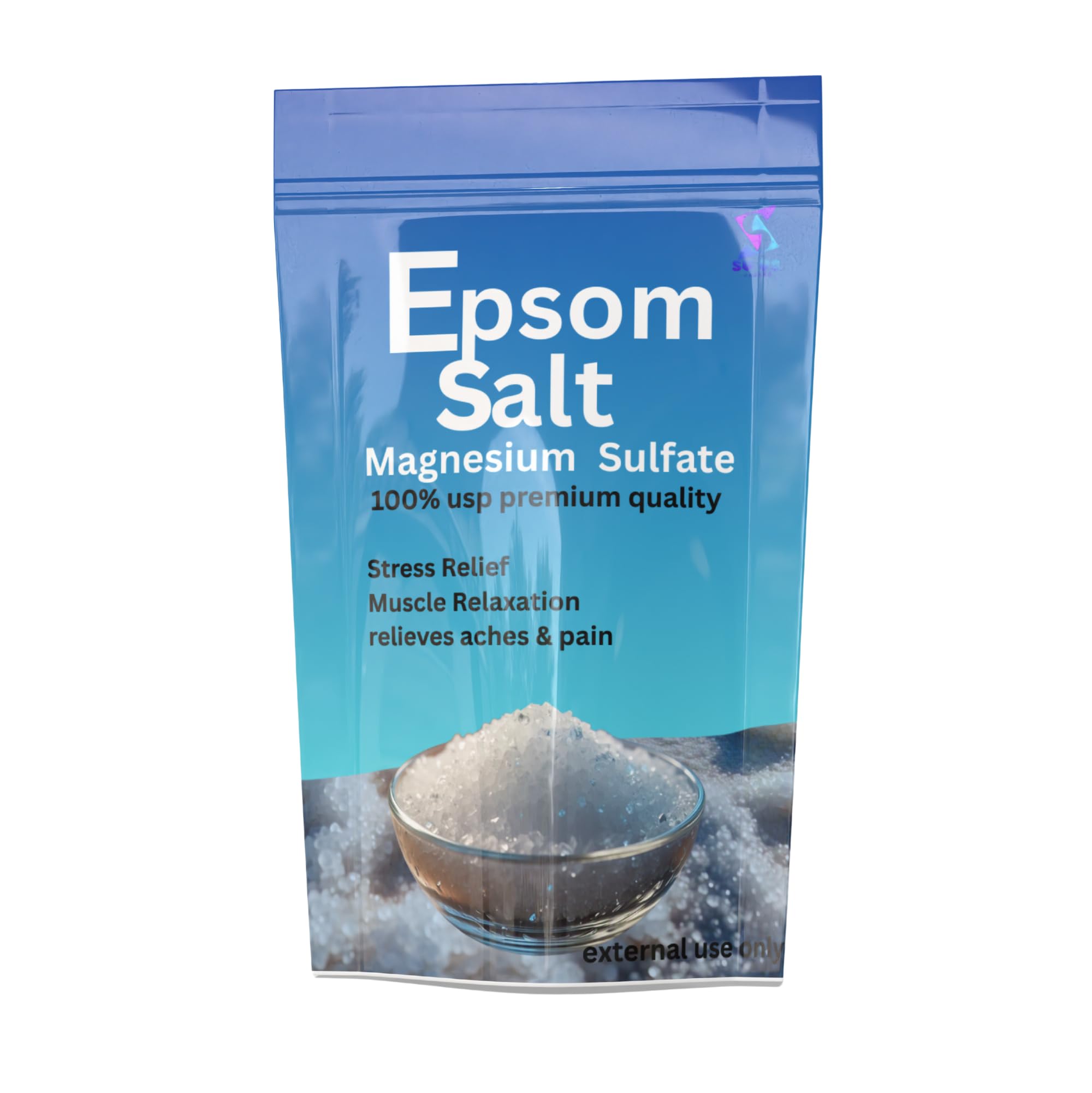SV VS Epsom Bath Salt Crystal and Bath, Stress Relief and Muscle Relaxation, pain relief, detox foot bath, USP-image-26
