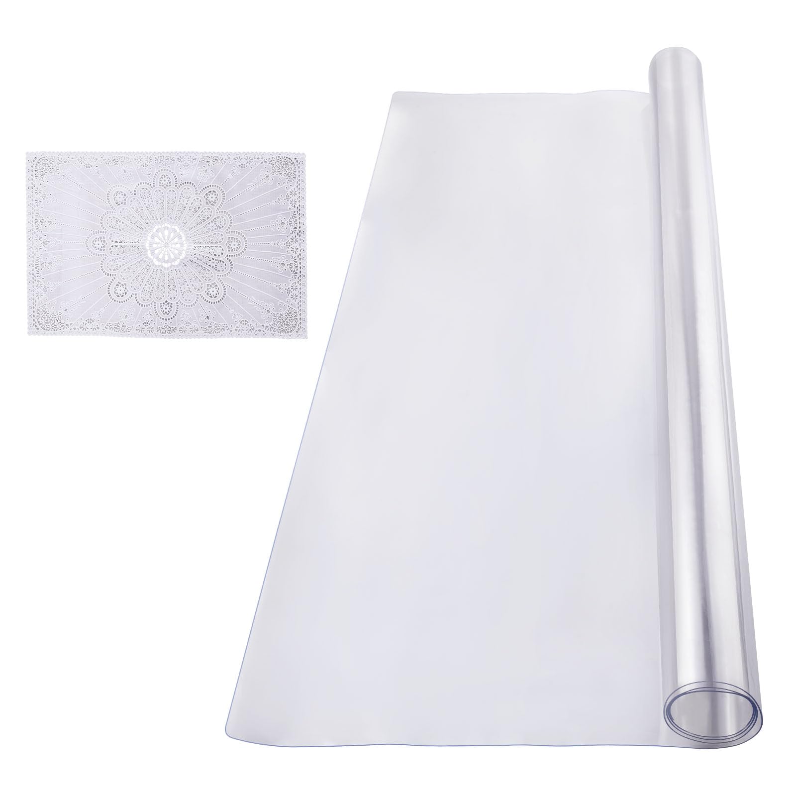 VEVOR Tovaglia Protezione per Tavolo Tappetino Quadrato Trasparente per Tavolo 1372 x 1372 mm Pellicola Protettiva Impermeabile per Tavolo, Tovaglia, Tavolo per Ufficio, Tavolo da Pranzo