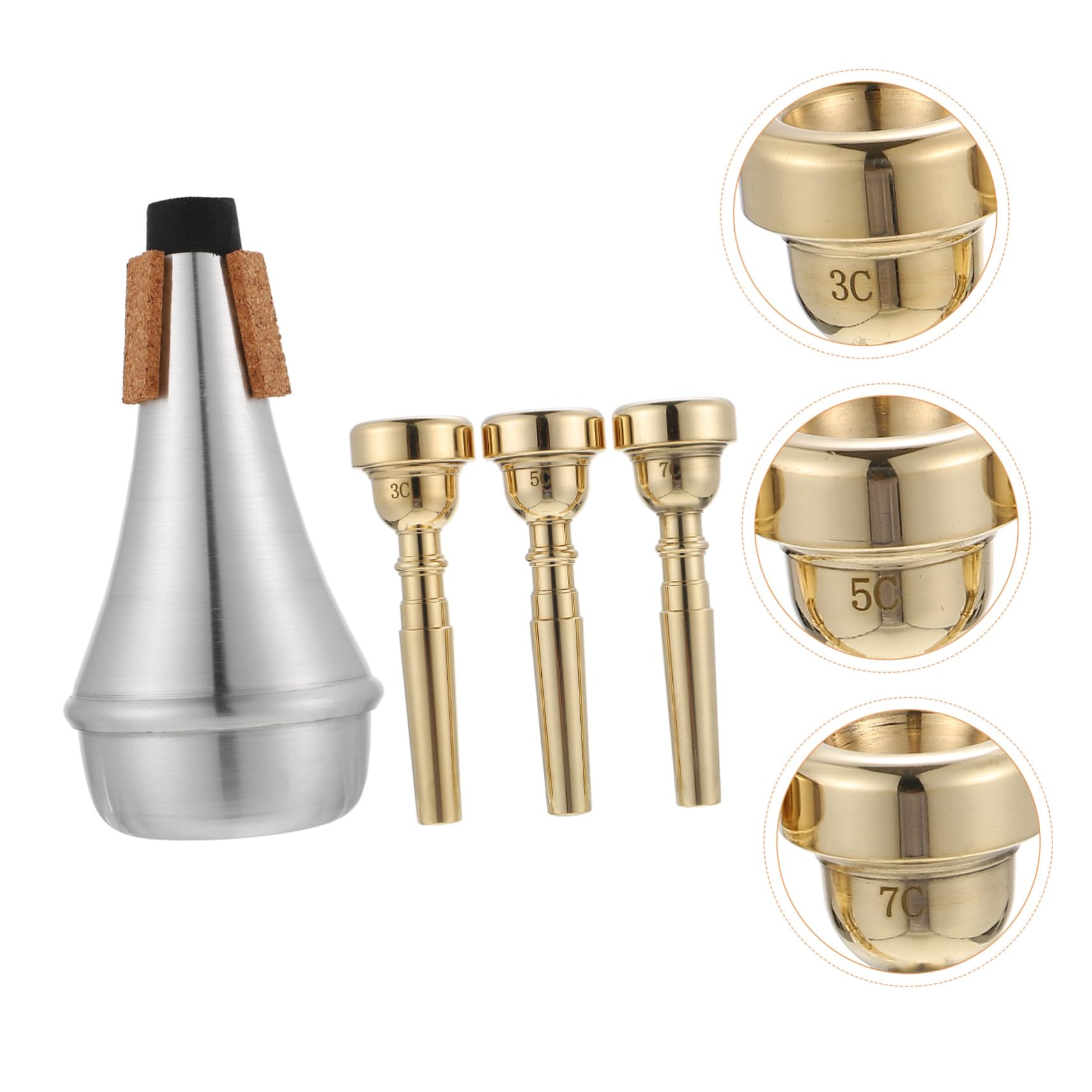 YARNOW Bocchino per Tromba in Metallo Sordina per Tromba Accessori per Strumenti Musicali Ricambio Utile per Trombettisti Principianti e Professionisti