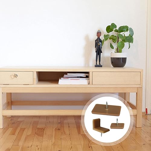 Miniatura 6 de 100 tapones de plástico para cajones para aparador, deslizadores de cajones para cajón, deslizadores de cajones para reparación de aparadores,