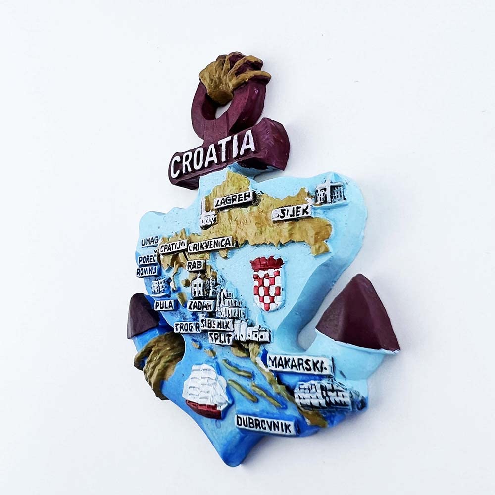 3D Dubrovnik Croazia Magnete Frigorifero Regalo Souvenir,Resina Handmade Dubrovnik Frigorifero Magnet Casa & Cucina Decorazione Collezione