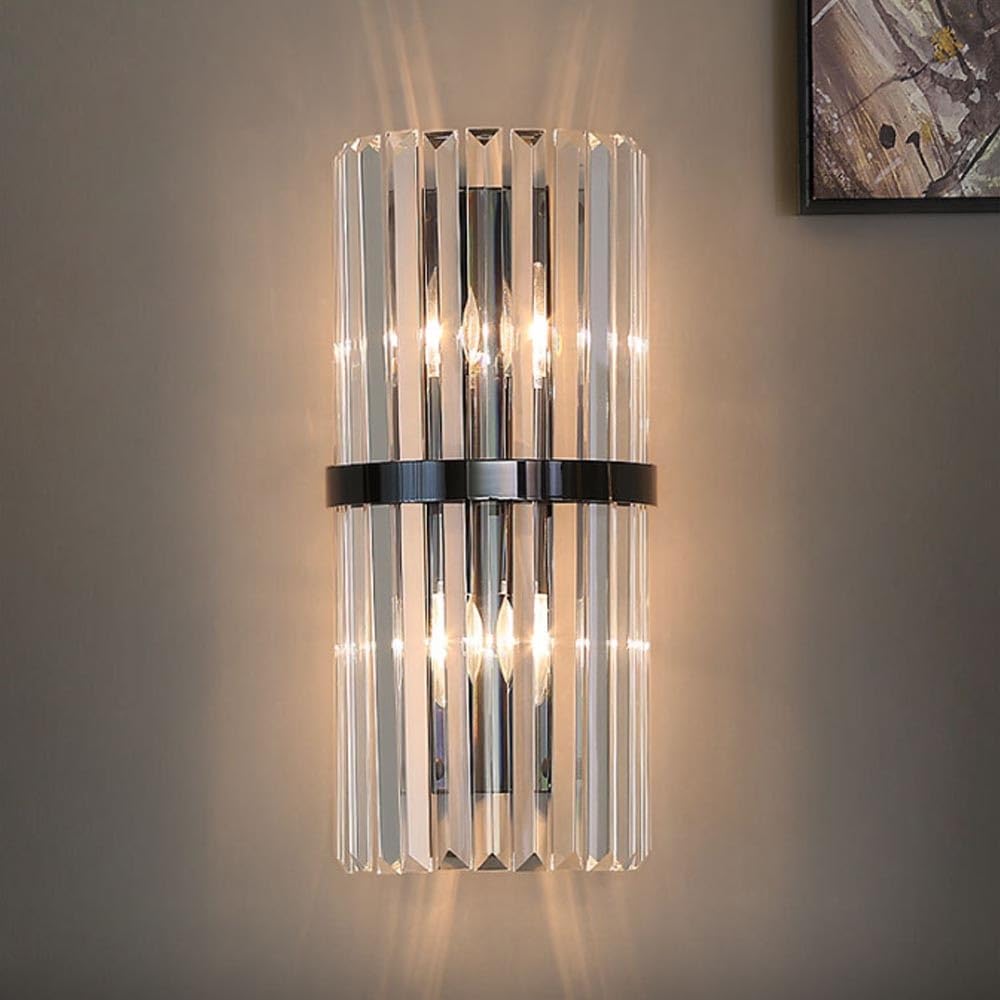 Elimina las sombras del salón usando apliques de pared de cristal