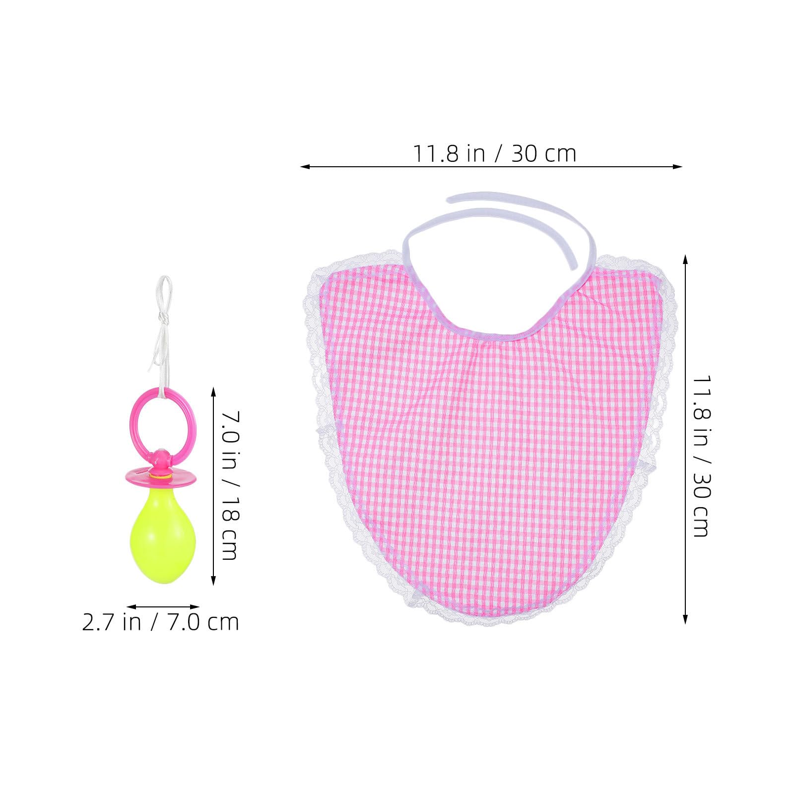 2 Set Costume da Bambino per Adulti - Divertente Ciuccio Gigante, Cosplay di Halloween per Uomini Baby Shower Festa di Rivelazione del Compleanno Matrimonio Scherzo Oggetto di Protezione Rosa