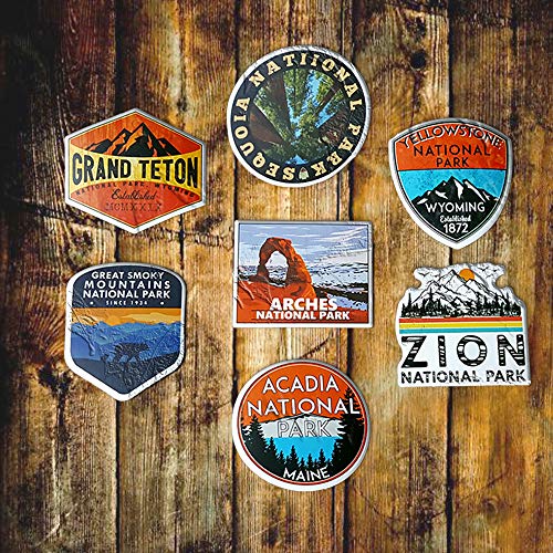 image for National Park Stickers (50 pcs) Adventure Nature Stickers Outdoors Hik
