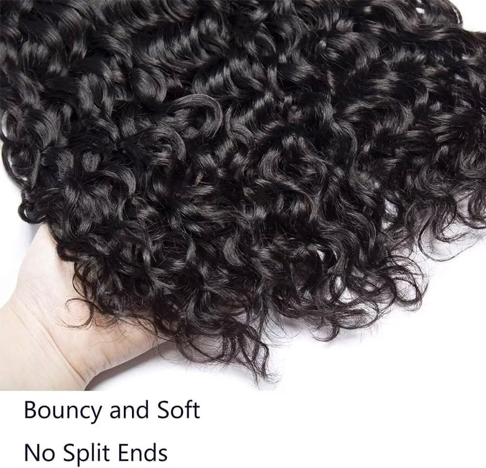 LOVFIR Water Wave Human Hair Bundles Real Human Curly Weave, 100% Unprocessed Virgin Hair, 3 Bundles, 20 20 20 inch - Image 4