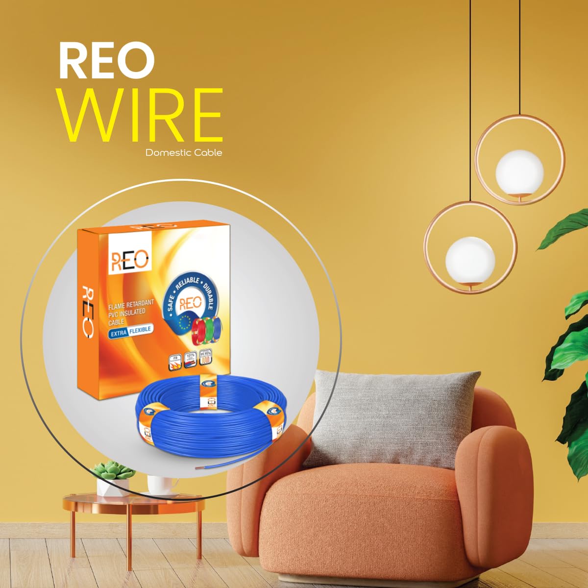 REO by Havells | 1.0 sqmm Copper Wire (90 meter -Red)| Class 5
