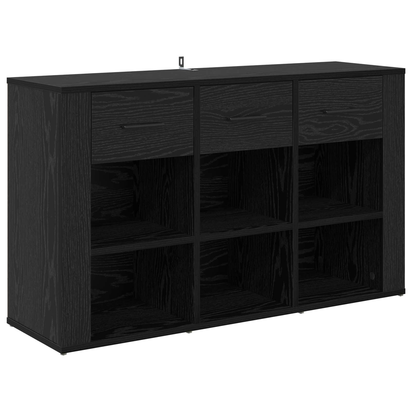 Buffet noir aspect chêne 100 x 30 x 59,5 cm en bois