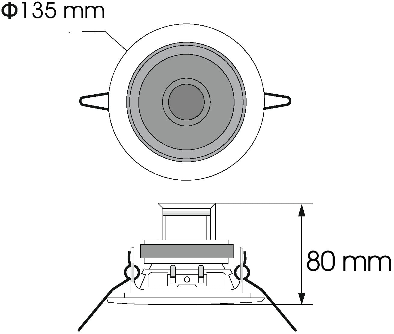 OMNITRONIC CS-4G Deckenlautsprecher gold | 2-Wege 4"-Breitband-Einbaulautsprecher, 100 V, 6 W RMS, Ø 110 mm