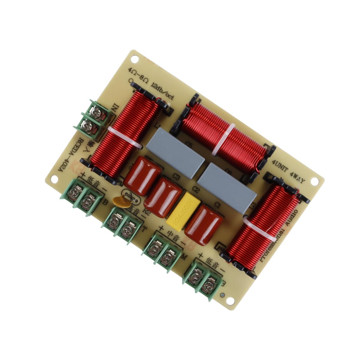 Crossover a 4 vie per altoparlanti, 250 W 4-8 Ohm alti e medi con doppio divisore di bassa frequenza, per auto, impianto stereo domestico