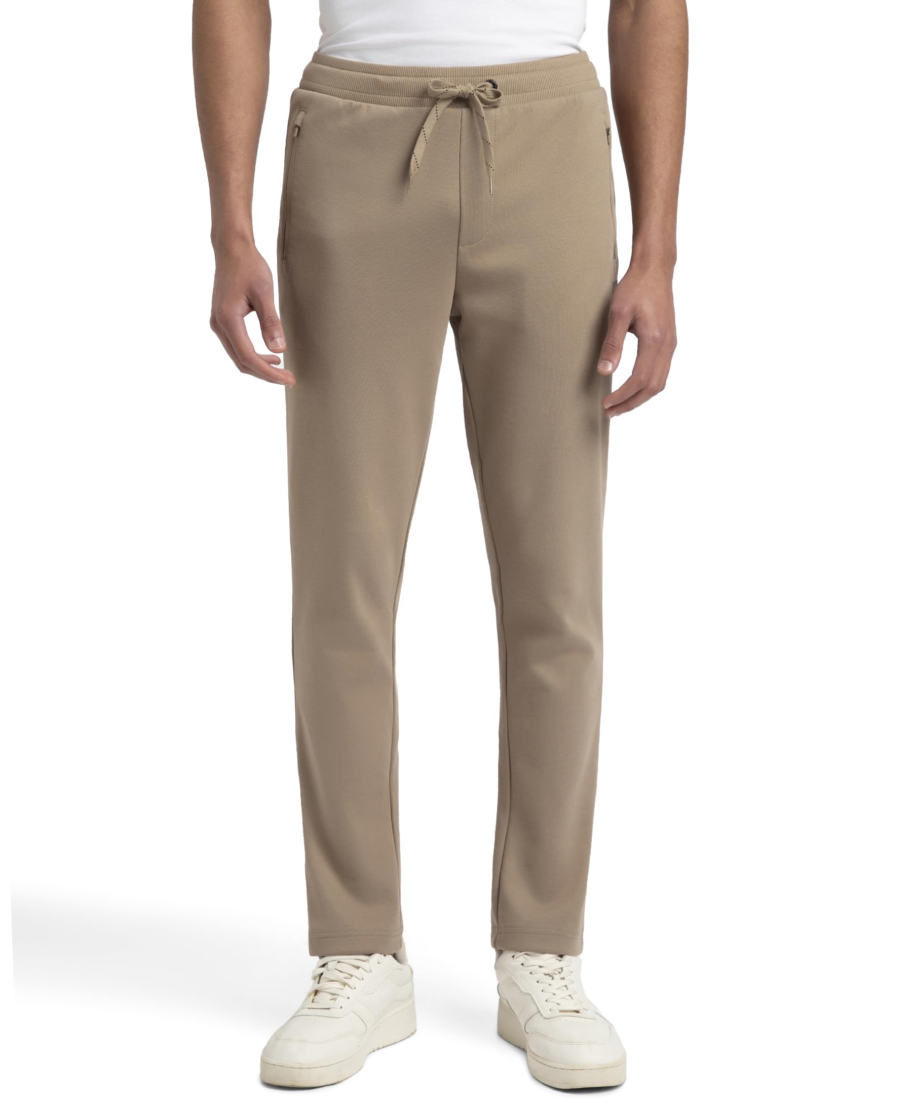 AM44 Men's Super Combed Cotton Rich Pique Interlock Fabric Slim Fit Trackpants with Side and Back Pockets-image-41
