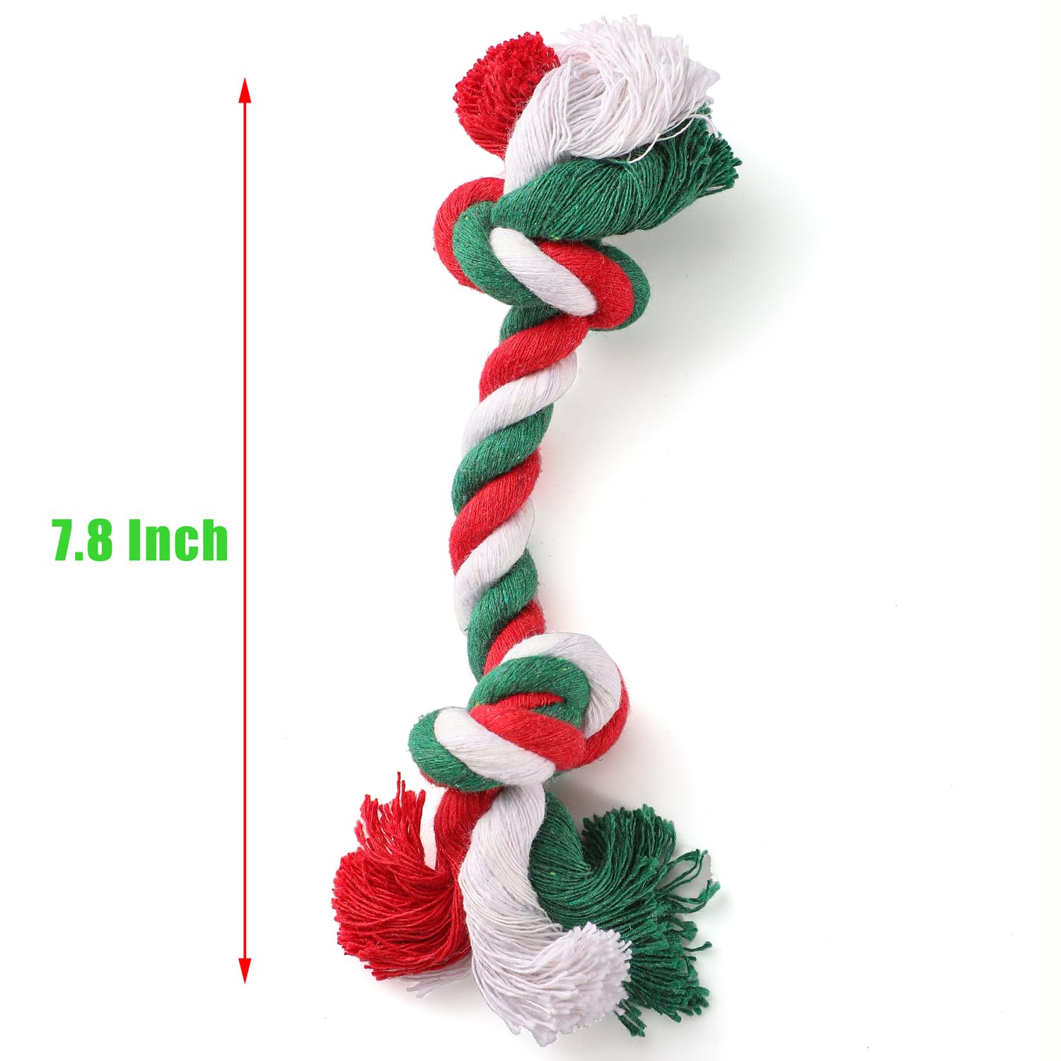 Weihnachtliches Hundespielzeug mit Seilen, Geschenk für kleine, mittelgroße und große Hunde, enthält ein Knotenspielzeug, ein Schneemann-Spielzeug und ein Schneeflocken-Spielzeug