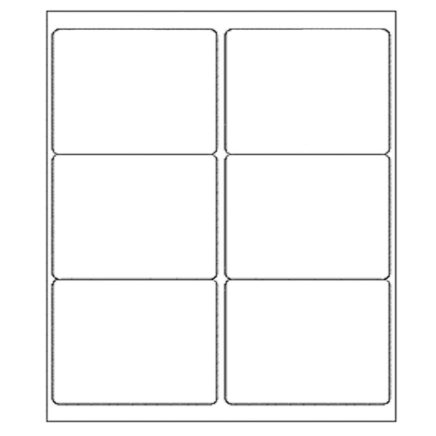 9527 Product 6 up 3-1/3" x 4" Sticker Labels Shipping Address Labels for Laser/Inkjet Printer, 500 Sheets, Total 3000 Labels