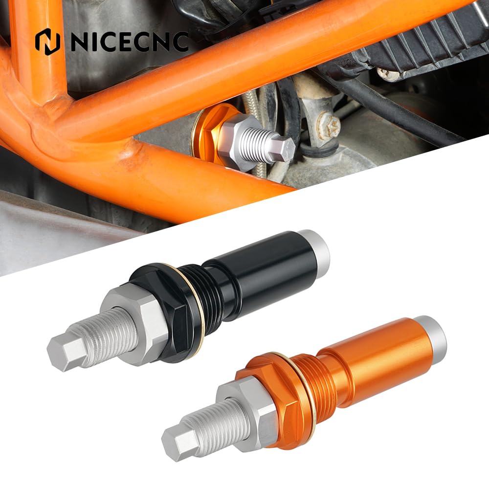 Tendicatena di distribuzione for moto for KTM 690 Enduro 2007-2016 2017 2018 690 Enduro R Bullone di fissaggio del regolatore manuale della catena(Orange)