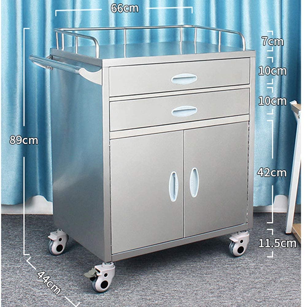 węzł stalowy przenośny 2 Der Serving Trolley do stomatologii i laboratorium Użyj le Wózek kuchenny dla łatwego transportu i nizat