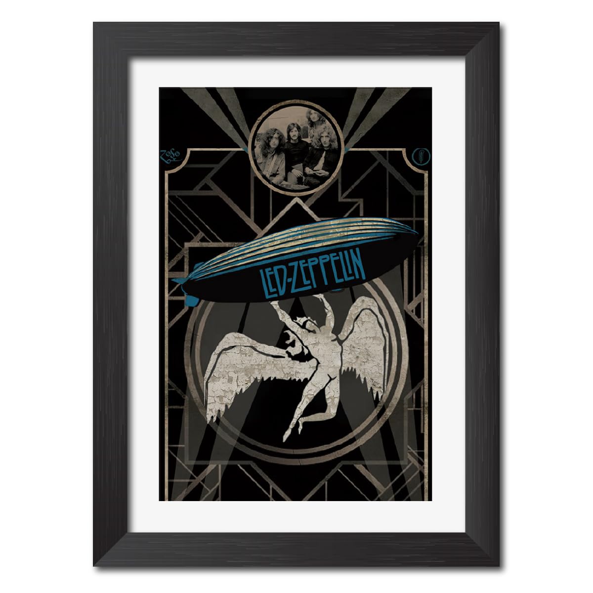 inspire TA Led Zeppelin band Posters Vintage Music Band Painting Wall ...