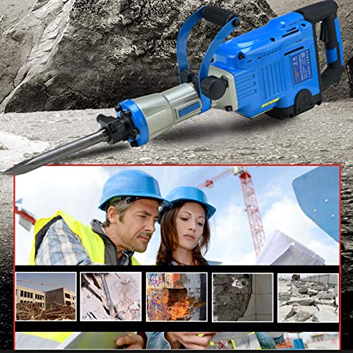 Abbruchhammer HD125, 1700 W, 65 J, Sechskant Aufnahme, Zubehör Meisselhammer Stemmhammer Und Metall-Transportkoffer – Bild 6