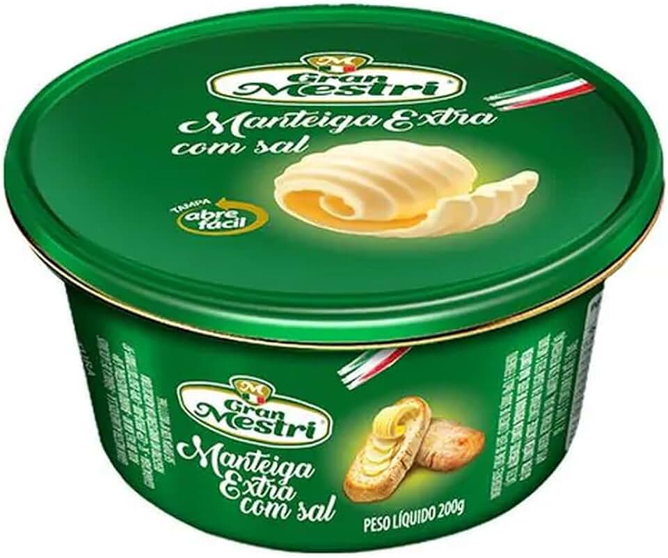 Manteiga Extra Com Sal Gran Mestri Lata 200g