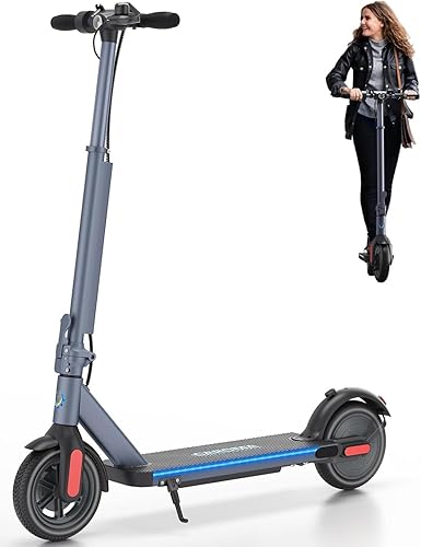 Caroma Electric Scooter with Seat, 350W/500W Powerful Motor, 20/25/30 Miles Long Range, 20/25 Mph Top Speed, 8.5" Solid Tires, Folding Escooter for