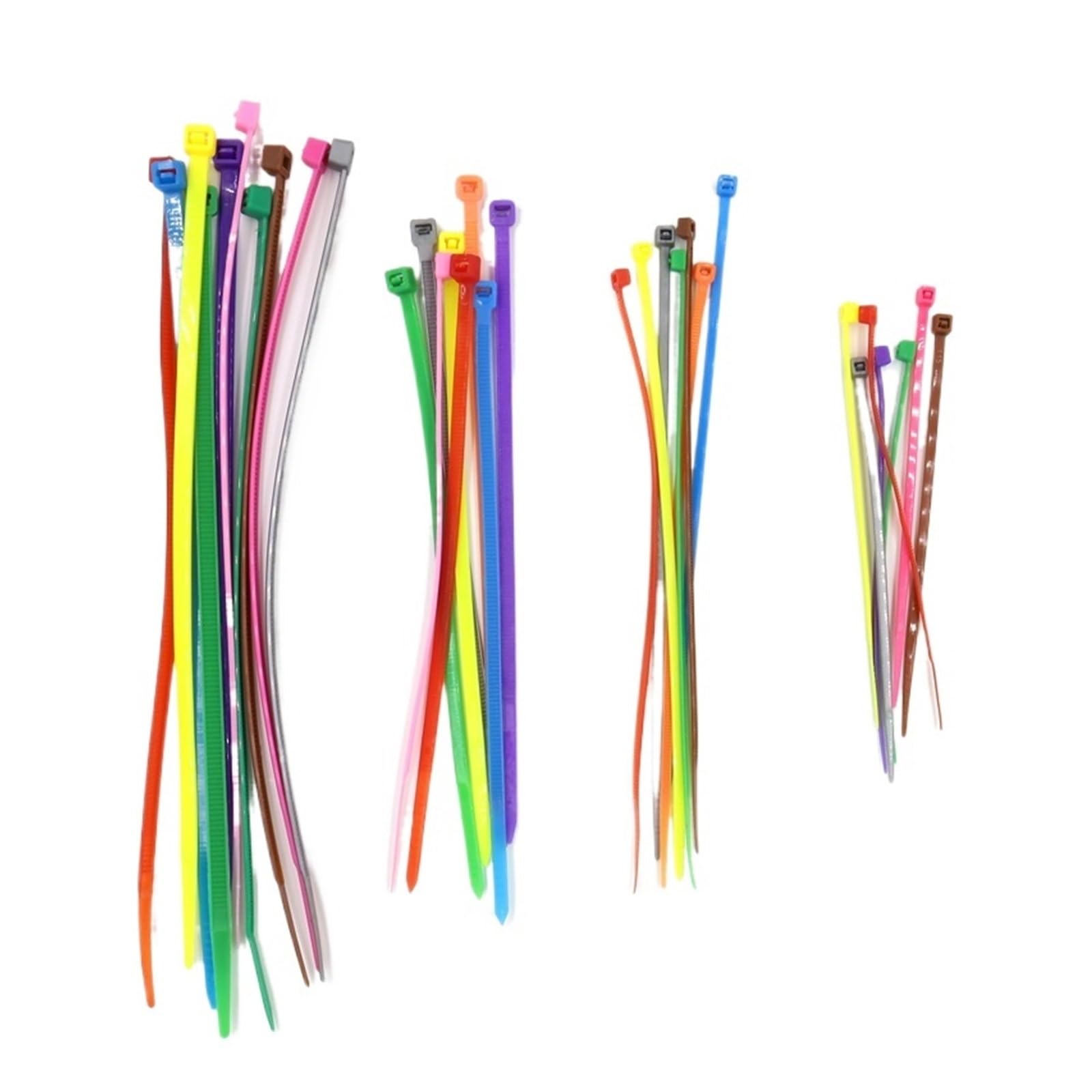 Surtido de bridas para cables,Bridas para cables, 50 UNIDS 9 Colores Autoblocante Plástico Nylon Amarre Cable Sujeción SOWQWE(Green,3x150mm)