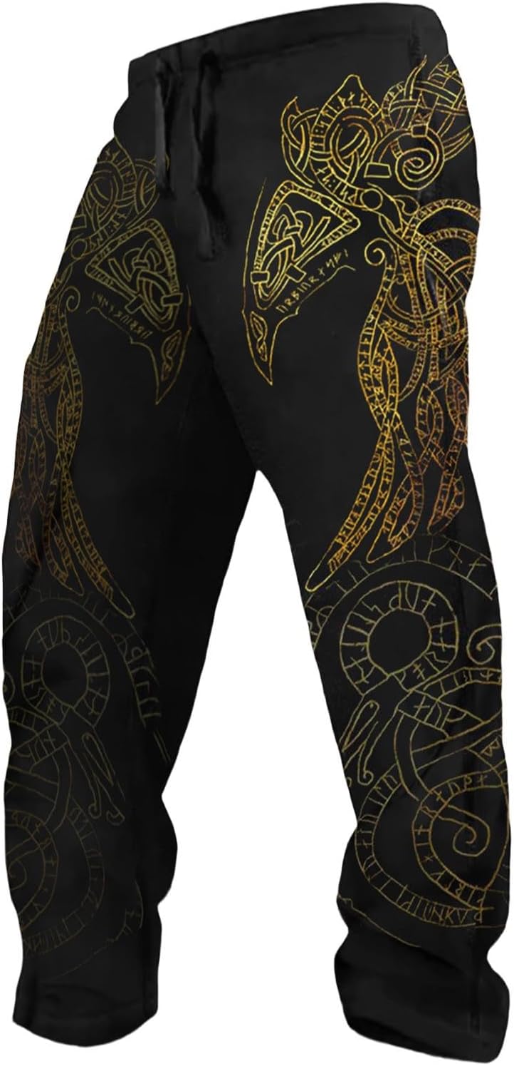 Automne Hiver Hommes Pantalons De Jogging Crâne Impression 3D Taille élastique Cordon De Serrage Ample Pantalons De Sport Décontractés