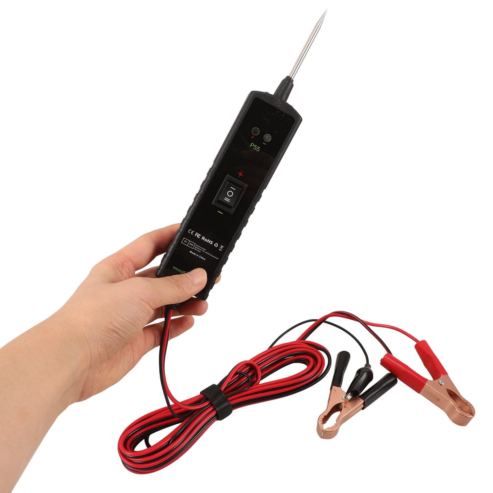 Comprobador de Circuitos Eléctricos para Coche, 12-24v, Metal