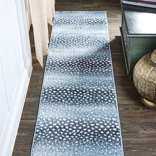 Jonathan Y Antelope Blue/Cream Runner Rug 2x10 Animal Print