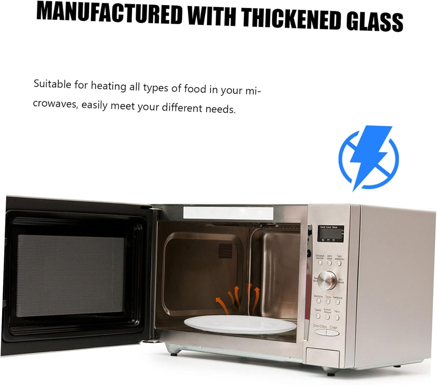 HEALLILY 27CM Microwave Oven Glass Turntable Plate Replacement Tray Thickened Glass Cooking Accessory for Microwave Parts Compatible Most Models