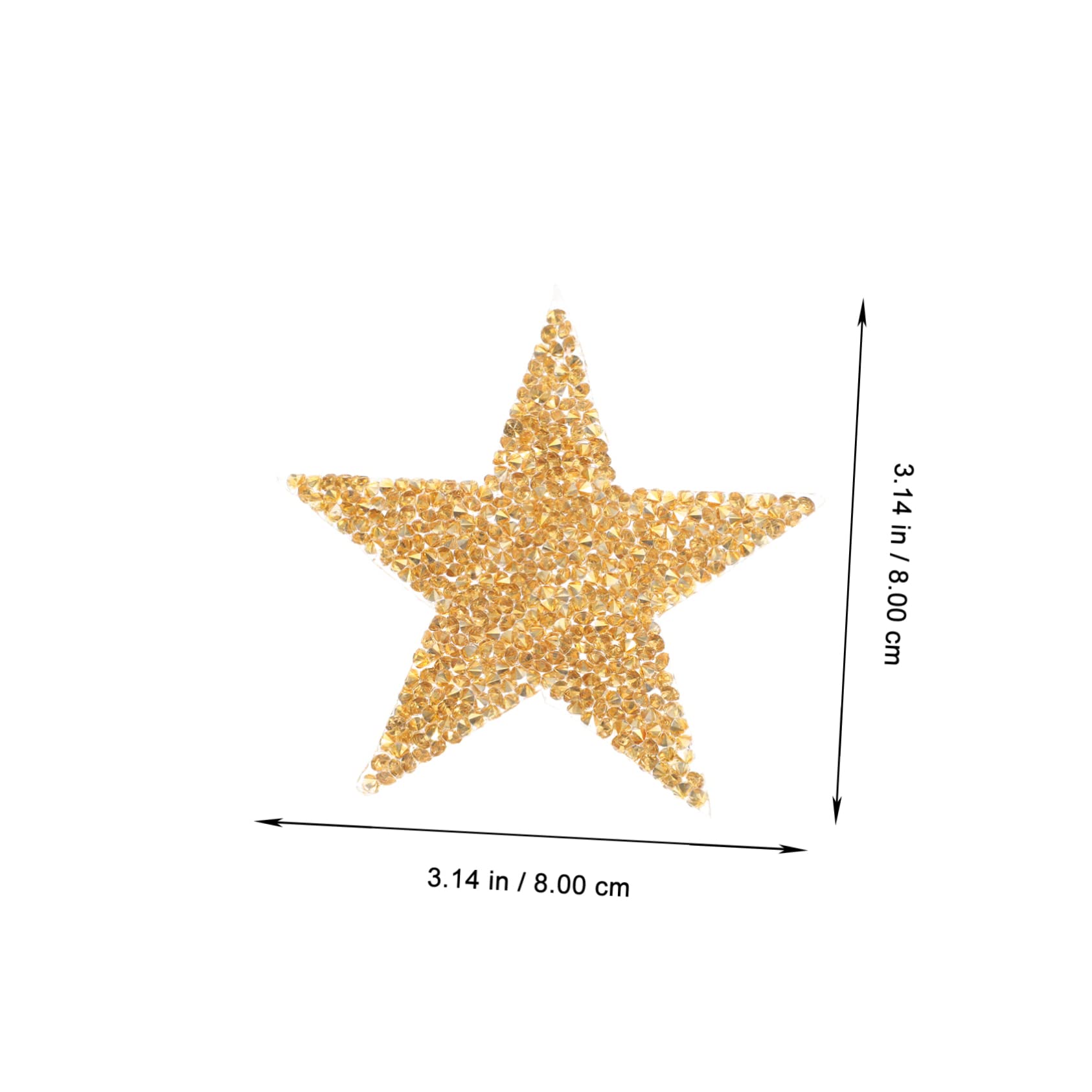 TEHAUX 150pezzi Patches Decorative Raso Con Rhinestone Forma Di Stella Per Cucire e Riparare Abbigliamento Accessori Per Borse Cappelli e Calzature Di Toppe Termoadesive Per