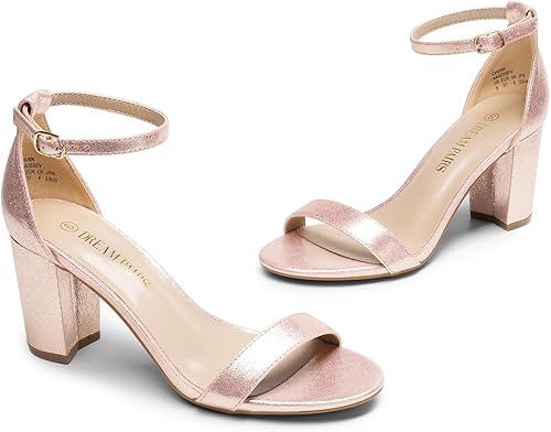 Vista 2 de DREAM PAIRS - Sandalias de tacón grueso y bajo para mujer