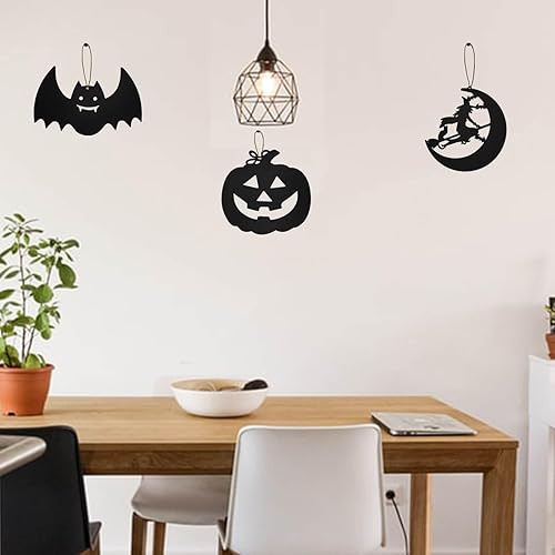 Miniatura 5 de Decoraciones de Halloween  Bandejas y platos para servir de Halloween, bandeja para servir aperitivos con asas, bandejas de madera para decoración