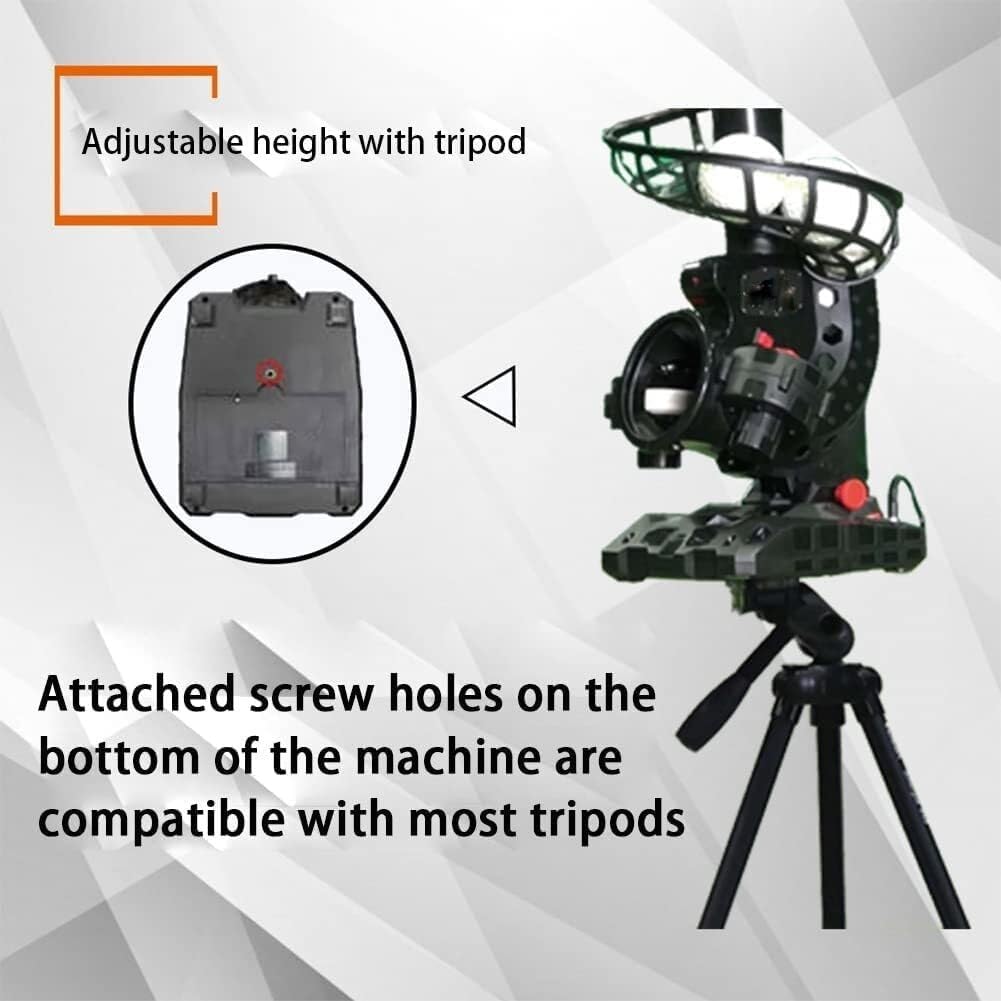 Upgraded Electronic Baseball Pitching Machine, Adjustable Angles, Timer and Speed, AC Adapter or Battery Powered, Comes with 8 Dimpled Balls, for Batting and Fielding Practice of Low Level